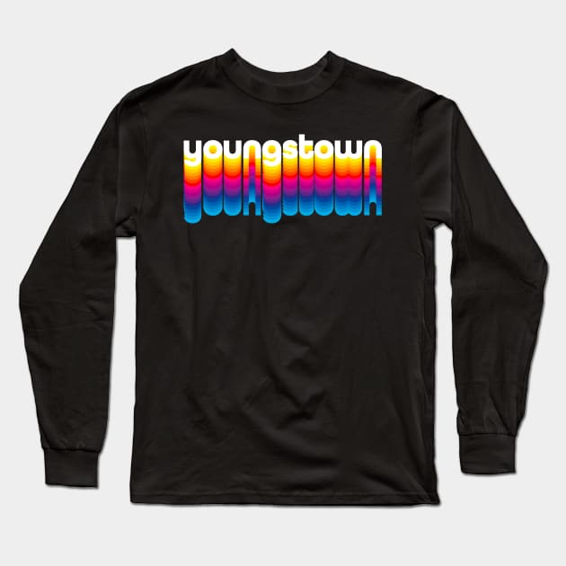 Hometown Pride - Youngstown Ohio - Rainbow Pride Long Sleeve T-Shirt by Vector Deluxe